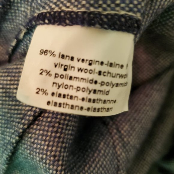 Luisa Beccaria Vintage Tweed Wool Sheath Dress Navy Blue S - Picture 7 of 7